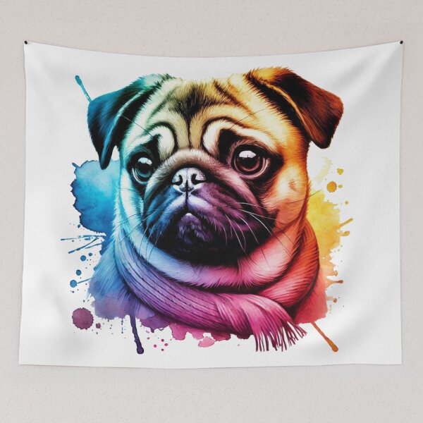 Item preview, Pug Watercolor Portrait designed and sold by MaedK.