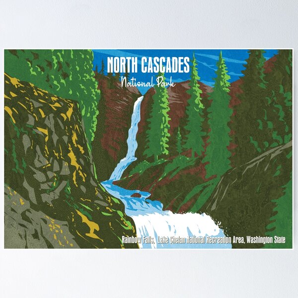Item preview, Rainbow Falls North Cascades National Park designed and sold by JordanHolmes.