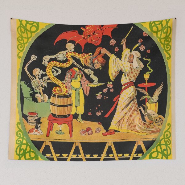 Item preview, Vintage retro Magic illusionist conjurer artwork poster design designed and sold by Vintage Designs +.