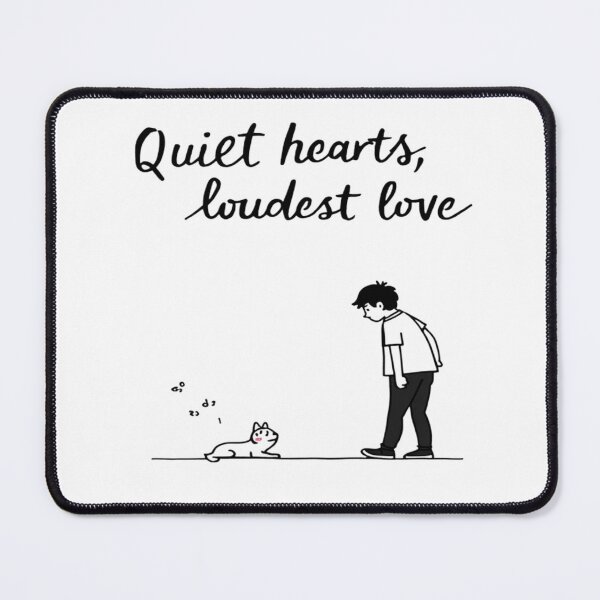 Item preview, Quiet Hearts, Loudest Love – Man and Pets Minimalist Design designed and sold by Irene Catchmind.