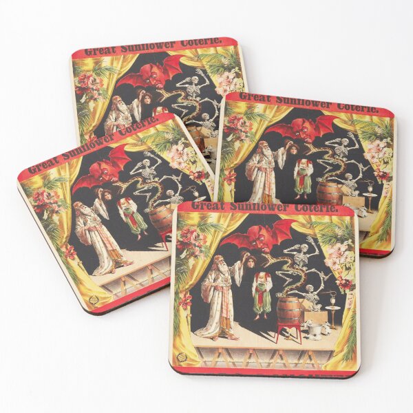 Item preview, Dr Ormonde's Great Sunflower Coterie Roars of Laughter vintage magic poster designed and sold by Vintage Designs +.