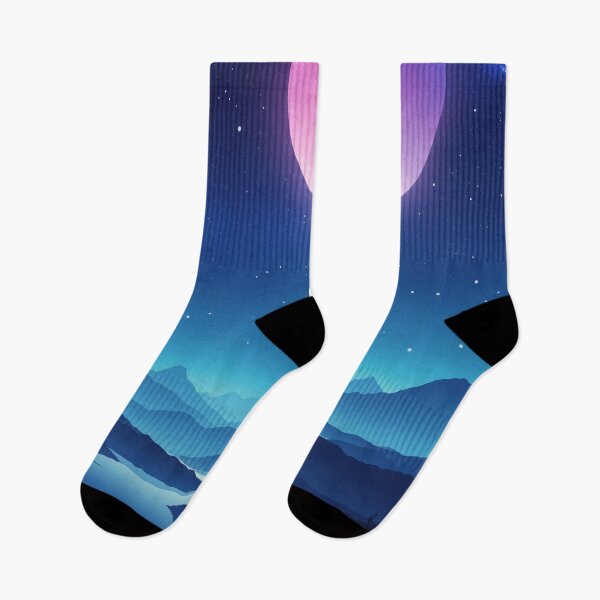 Item preview, Pink Moon Above: A Serene Mountain Nightscape designed and sold by REPTISLAV.