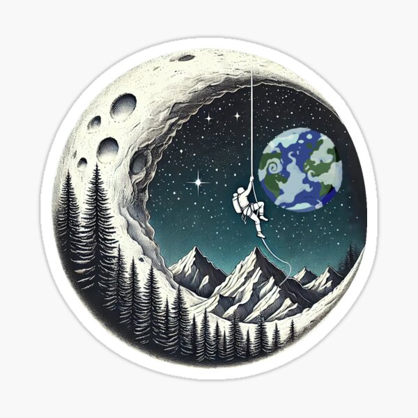 Item preview, Climbing on the Moon designed and sold by Graphinator.
