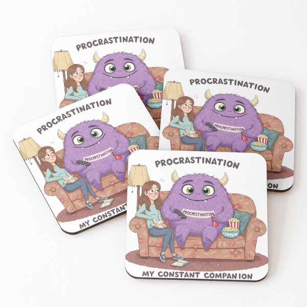 Item preview, Fluffy Procrastination Monster – Funny & Relatable designed and sold by weebeearts.