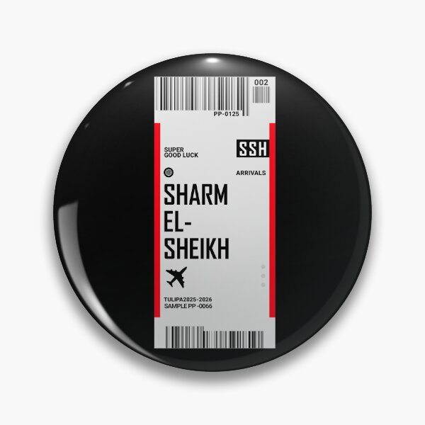 Item preview, Sharm El-sheikh Boarding Pass Egypt Travel Ticket Sticker designed and sold by TulipaGraphics.