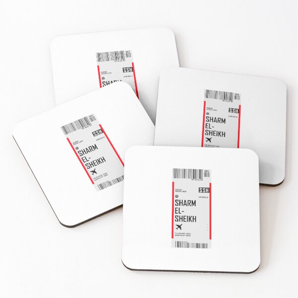 Item preview, Sharm El-sheikh Boarding Pass Egypt Travel Ticket Sticker designed and sold by TulipaGraphics.