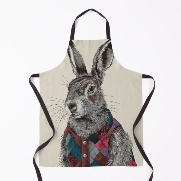 Item preview, Hare Wearing Patchwork Waistcoat designed and sold by whitecat23.