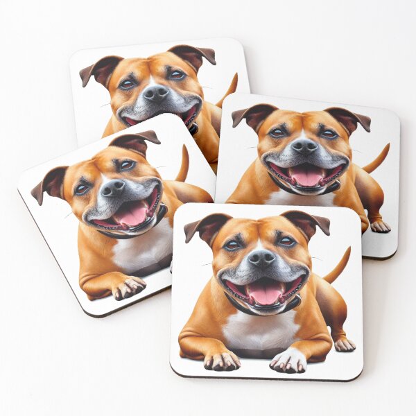 Item preview, Red Staffy Portrait designed and sold by MaedK.