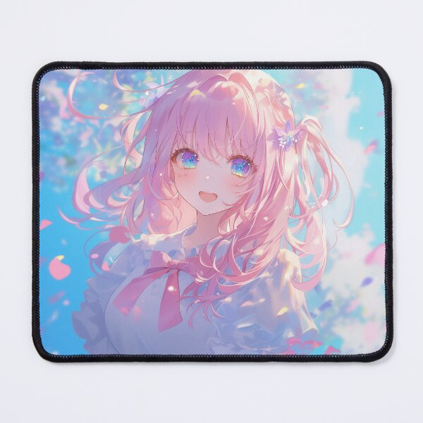 Item preview, Joyful Anime Girl in a Dreamy Spring Breeze – Soft Pastel Fantasy Art designed and sold by Kawai Anime Shop.