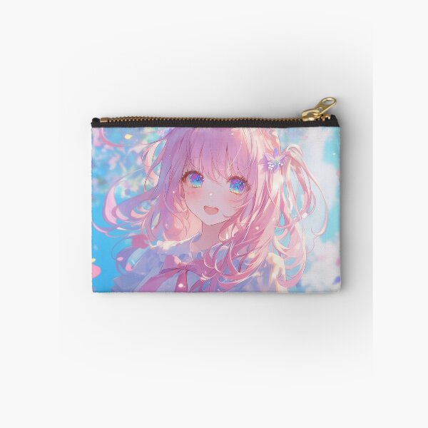 Item preview, Joyful Anime Girl in a Dreamy Spring Breeze – Soft Pastel Fantasy Art designed and sold by Kawai Anime Shop.