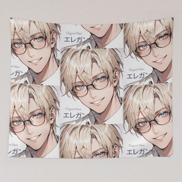 Item preview, Stylish man with anime glasses designed and sold by anime-black.