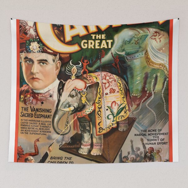 Item preview, Carter Magic Magician vintage illusionist conjuring poster art designed and sold by Vintage Designs +.