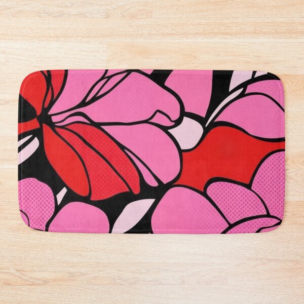 Item preview, Pink and Red Floral Pattern Pop Art designed and sold by MoonMonkeyNbear.