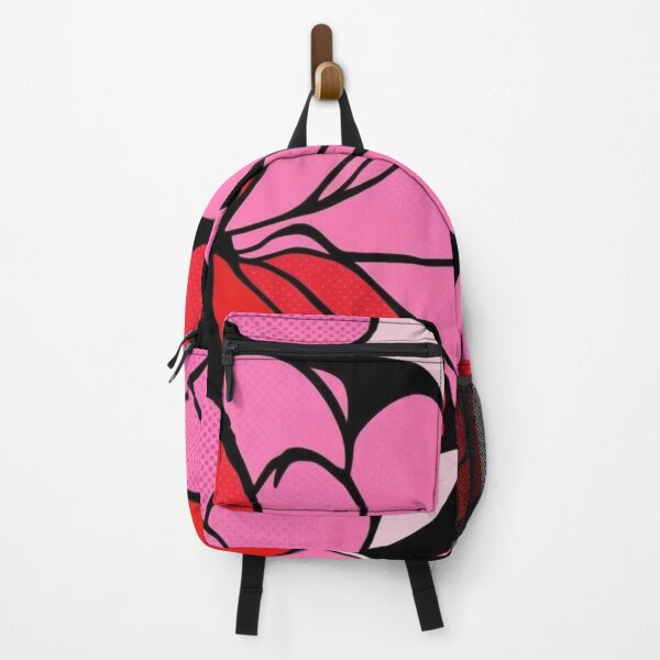 Item preview, Pink and Red Floral Pattern Pop Art designed and sold by MoonMonkeyNbear.