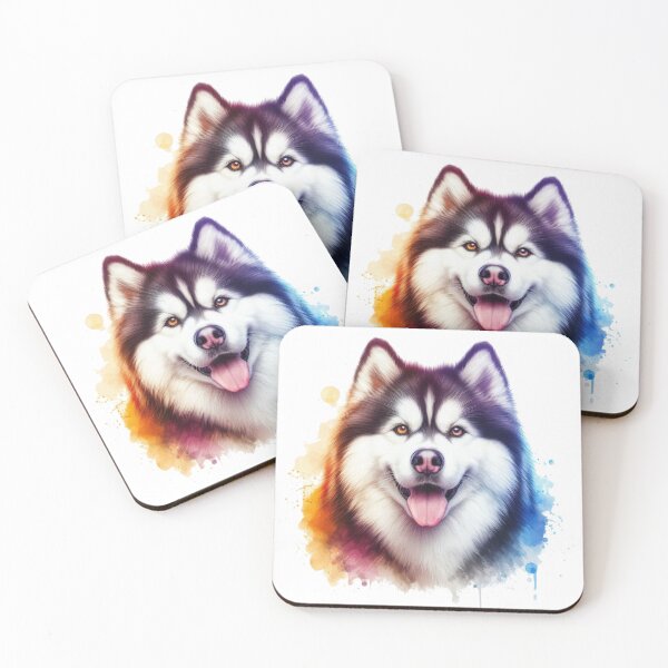 Item preview, Siberian Husky Watercolor Portrait designed and sold by MaedK.