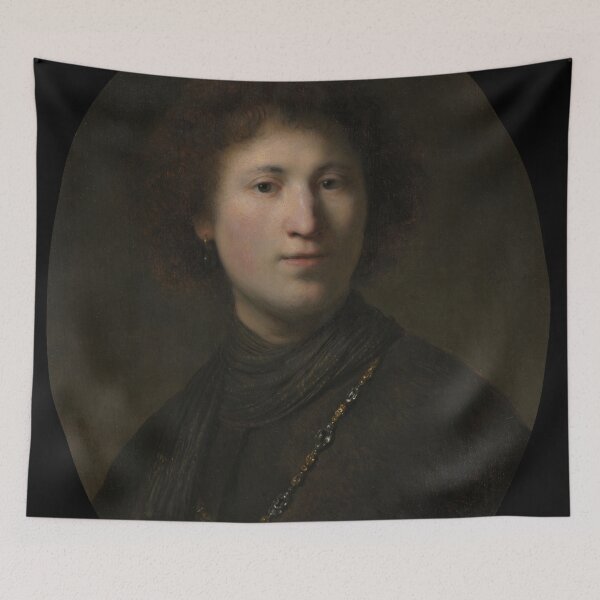 Item preview, A Young Man with a Chain, c. 1629 or 1632. Rembrandt van Rijn (Dutch, 1606–1669), and Studio. Oil on wood designed and sold by Vintage Designs +.
