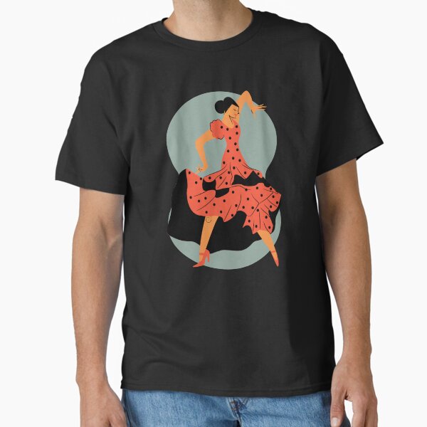 Item preview, Flamenco Dancer in a Red Dress with Black Polka Dots designed and sold by Now's Good Designs.