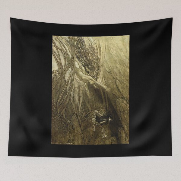Item preview, Der Ring des Nibelungen Alberich Steals the Rhinegold and Rushes Off - Arthur Rackham designed and sold by Vintage Designs +.