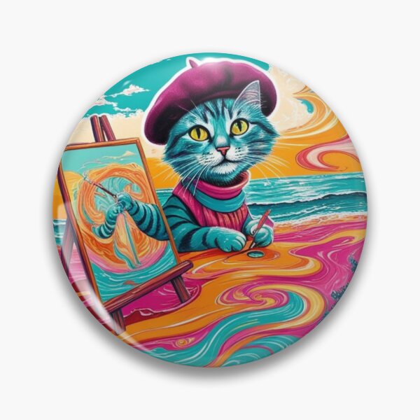 Item preview, artist cat designed and sold by AuraTides.