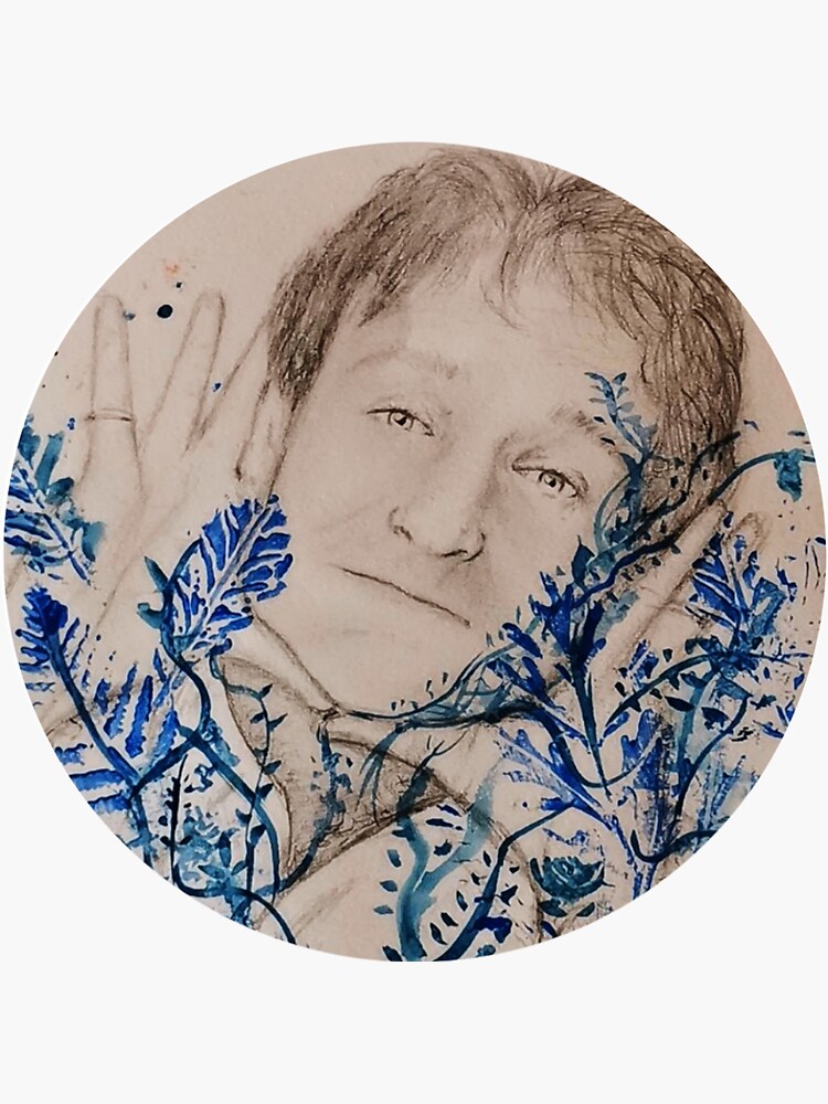 Thumbnail 3 of 3, Sticker, Robin Williams art work designed and sold by calamityjay.