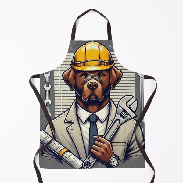 Item preview, Engineer Dog - Funny Construction Worker Art designed and sold by Warm Bowl Studio.