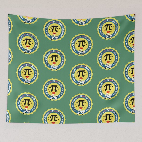 Item preview, Playful Pi Day Face Design - Vibrant Math Lover's Art Design by EgyApe designed and sold by egyape ⭐⭐⭐⭐⭐.