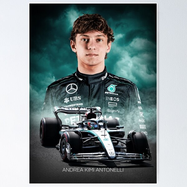 Item preview, Kimi Antonelli F1 2025 Poster designed and sold by RaceCraftDesign.