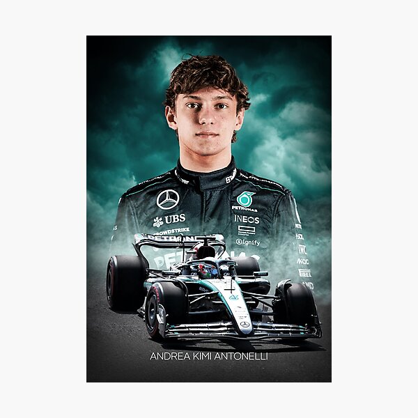 Item preview, Kimi Antonelli F1 2025 Poster designed and sold by RaceCraftDesign.