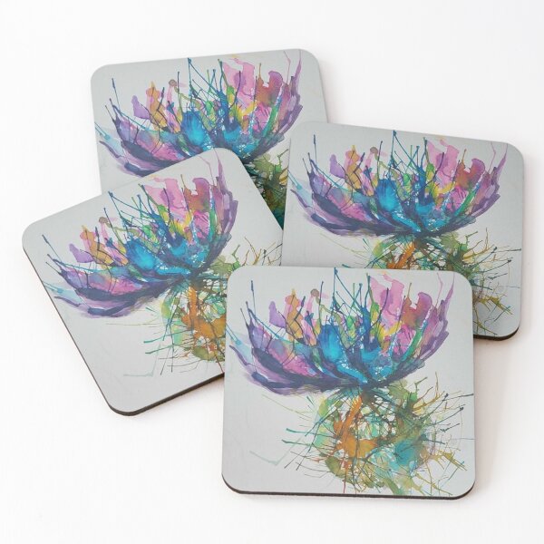 Item preview, Colourful abstract study of a thistle designed and sold by SandLDesign.