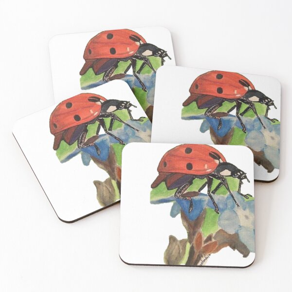 Item preview, watercolor ladybug designed and sold by Desenho e Fotografia.
