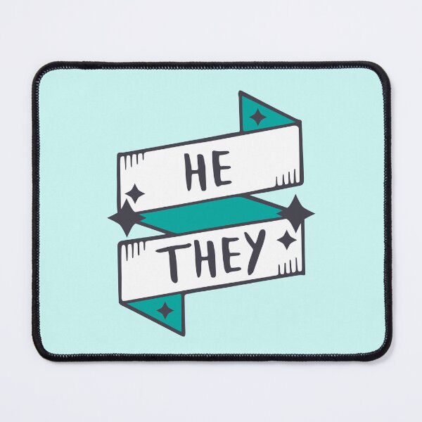 Item preview, He / They (Masculine) Blue / Turquoise in Light Cyan designed and sold by LaurenTowner.
