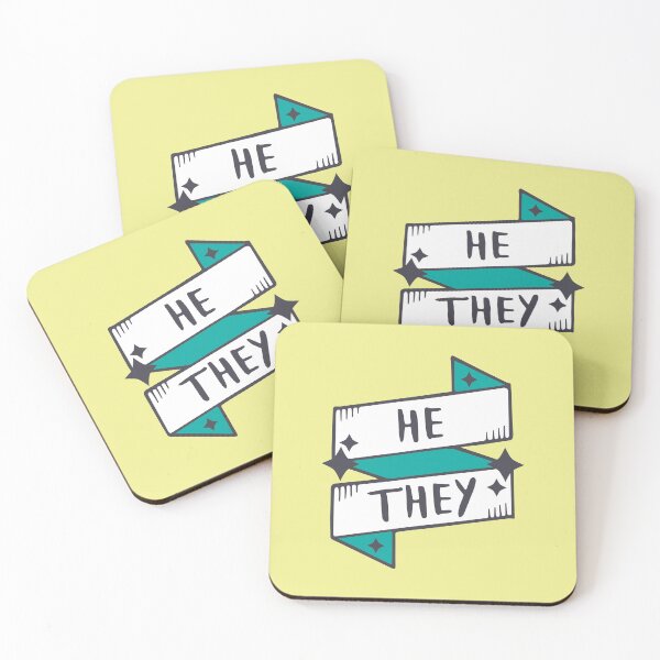 Item preview, He / They (Masculine) in Light Yellow designed and sold by LaurenTowner.