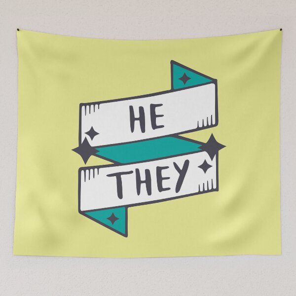 Item preview, He / They (Masculine) in Light Yellow designed and sold by LaurenTowner.