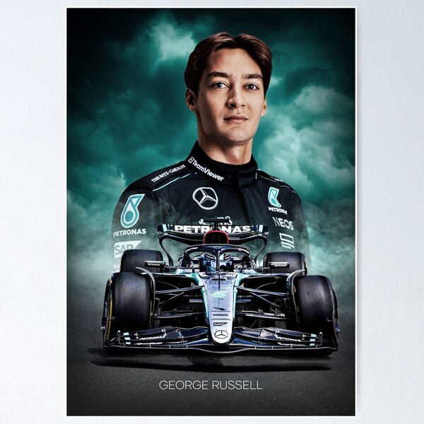 Item preview, George Russell F1 2025 Poster designed and sold by RaceCraftDesign.
