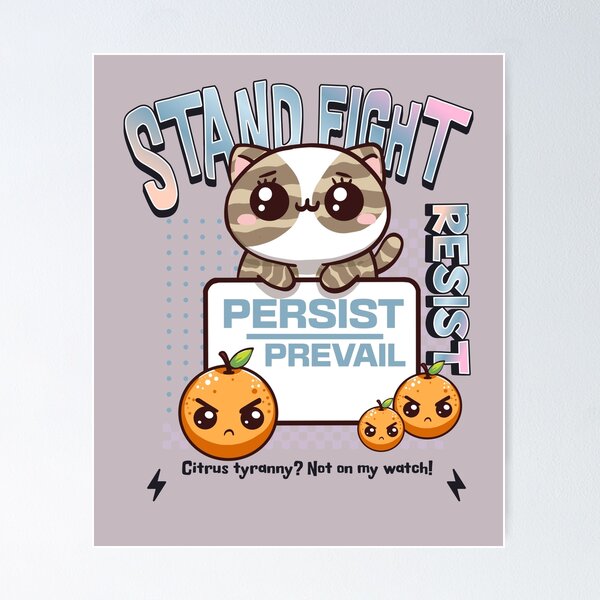 Vista previa del artículo con la obra «Resistir Persistir Prevalecer», diseñado y vendido por BaffledSnout.