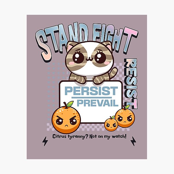 Vista previa del artículo con la obra «Resistir Persistir Prevalecer», diseñado y vendido por BaffledSnout.
