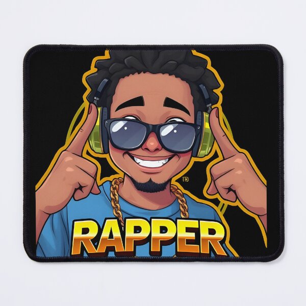 Item preview, Cool Rapper Cartoon Logo – Hip-Hop Digital Art designed and sold by StudioNeon.