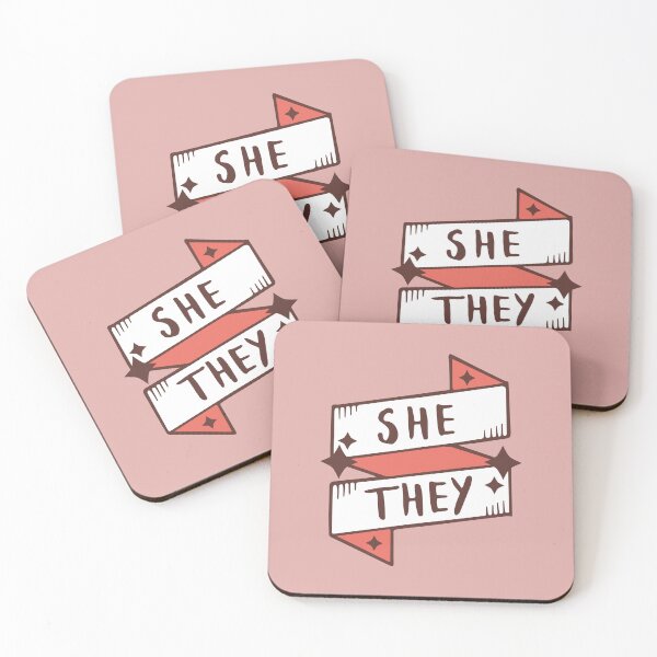 Item preview, She / They (Feminine) in Dusty Rose designed and sold by LaurenTowner.