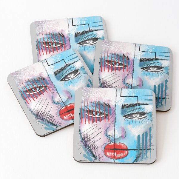Item preview, Female fashion face . Original hand drawn art. designed and sold by Shoot-The-Moon.