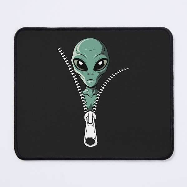 Item preview, Alien Zipper Funny Graphic Tee Design designed and sold by WhimsyVox.