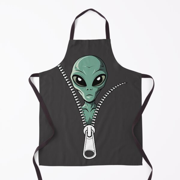 Item preview, Alien Zipper Funny Graphic Tee Design designed and sold by WhimsyVox.