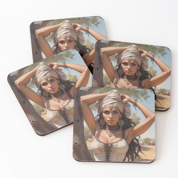Item preview,  Beautiful Romani Gypsy girl illustration designed and sold by Vintage Designs +.