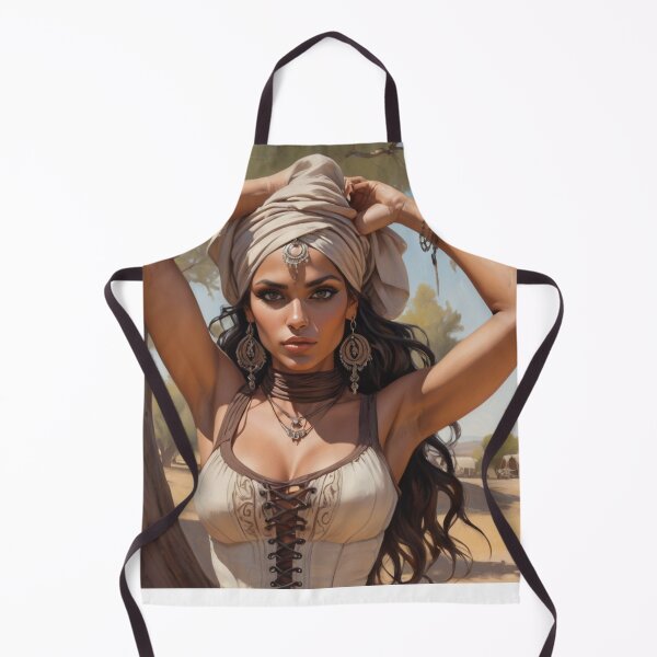 Item preview, Beautiful Romani Gypsy girl illustration designed and sold by Vintage Designs +.