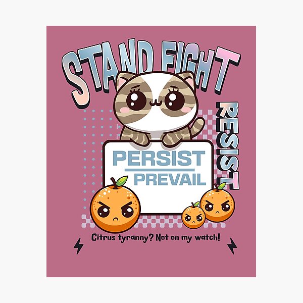 Vista previa del artículo con la obra «Resistir Persistir Prevalecer», diseñado y vendido por BaffledSnout.
