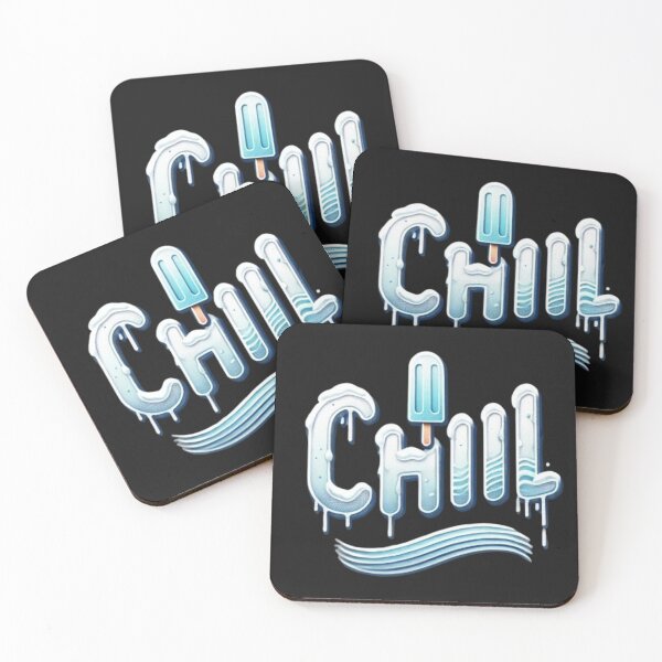 Item preview, CHILL - Icy Cool Typography with Popsicle Design designed and sold by Desireehaz.