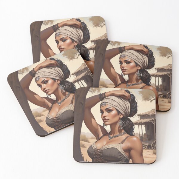 Item preview,  Beautiful Romani Gypsy girl illustration designed and sold by Vintage Designs +.