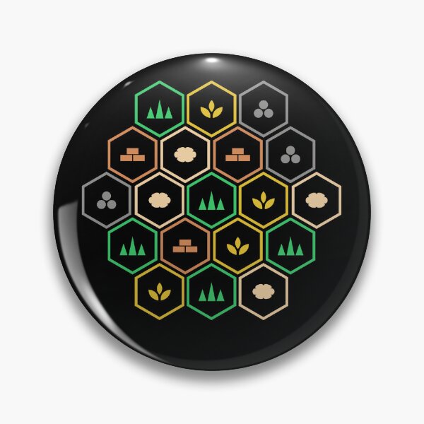 Item preview, Minimalist Resources Tiles Settlers Board Games designed and sold by pixeptional.