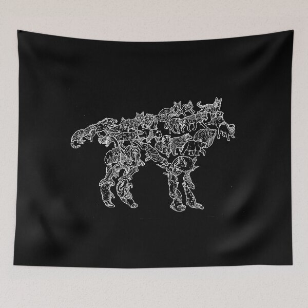 Item preview, Caniformia Evolution -White and Black- Canines, Dogs, Wolves, Bears, Seals designed and sold by EvolutionPoster.