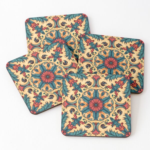 Item preview, Symmetrical ornamental floral pattern in boho style designed and sold by pASob-dESIGN.