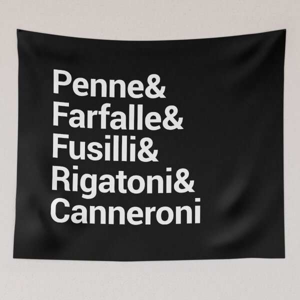 Item preview, Penne Farfalle Fusilli Rigatoni Canneroni designed and sold by Wanderful-roads.